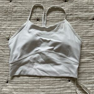 Stori White Legend Cropped Shelf Tank Top